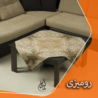 رومیزی مخمل لمینت دار ایران خاتون طرح سنتی کد ۳۷