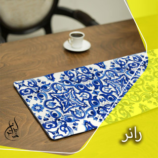 رانر مخمل لمینت دار (مخمل کوبیده) ایران خاتون طرح سنتی کد 80